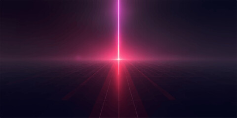 Bright pink light flare emanating from a central point in dark space © HooD