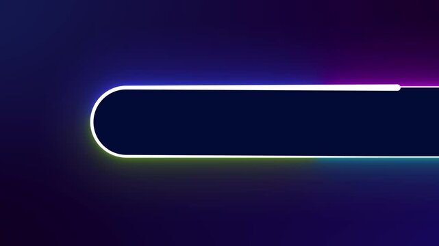 Retro Neon Glowing Lower Third Title Bar Template