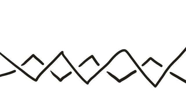 The angular lines intersect horizontally.