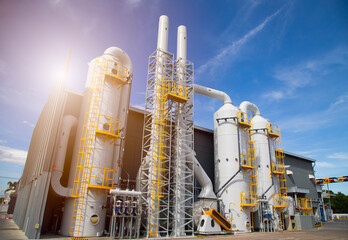 Industrial exhaust air treatment system or wet scrubber system