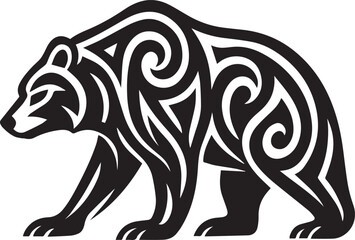 Tattoo design of a tribal bear