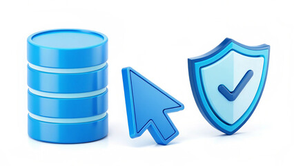 Digital Data Storage, Server and Network Cursor Concept