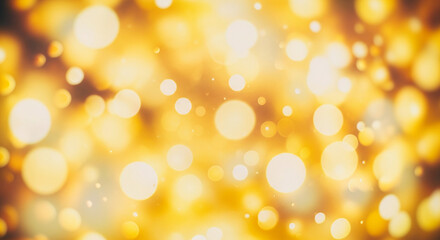 Obraz premium Sparkling golden lights create a magical bokeh effect, perfect for adding a touch of festive elegance and warmth to designs