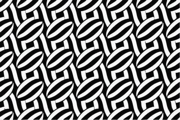Black and white abstract seamless pattern background featuring stylized elements