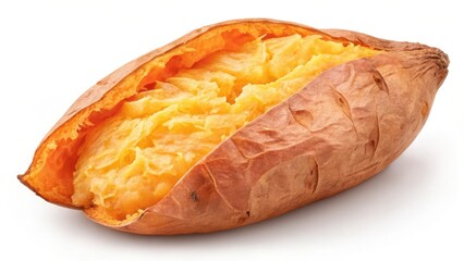 Delicious baked sweet potato ready for enjoyment