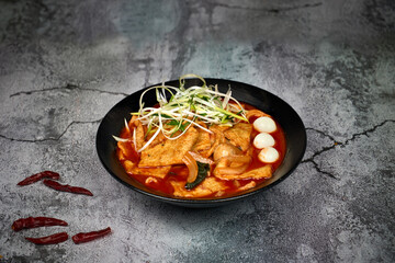 오뎅 국물떡볶이를 촬영한 모습입니다.