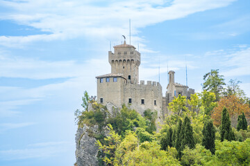 San Marino- Italy- 9 september 2025: Guaita, the first of the three towers