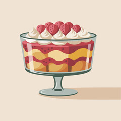 British Pudding Day illustration pack with traditional desserts, pudding board, retro ad collage, recipe card, and modern healthy dessert art.
