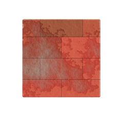 part of dirty red brick wall background 3D rendering