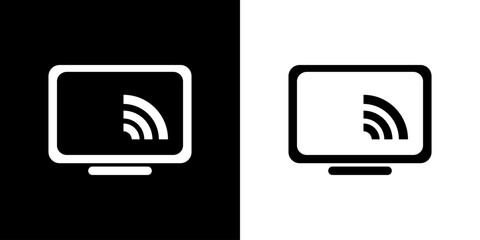 laptop or computer screen vector logo