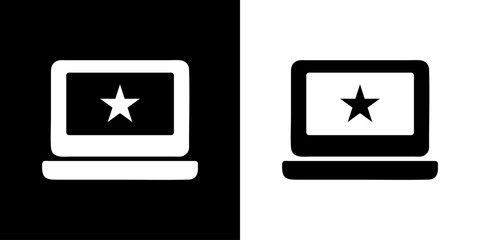 laptop or computer screen vector logo
