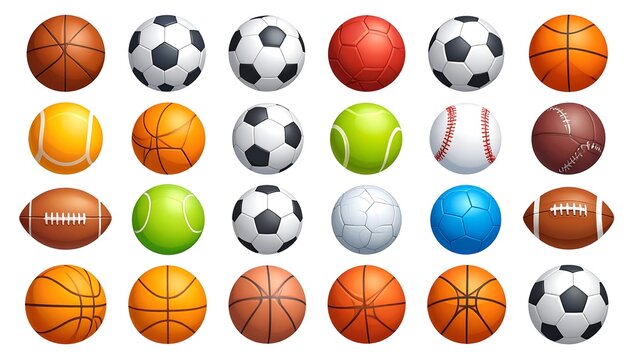 Collection of various sports balls - Powered by Adobe