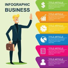 business infographics options banner