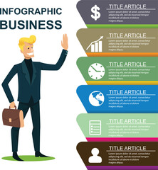 business infographics options banner vector