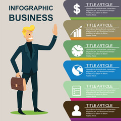 business infographics options banner
