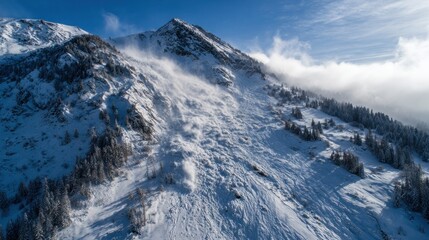 Snowy Mountains Winter Landscape