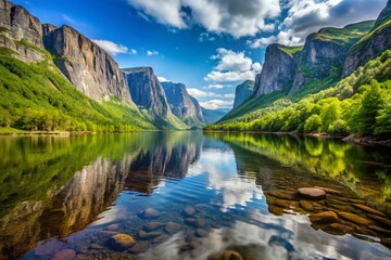 Majestic Western Brook Pond, Gros Morne National Park, Newfoundland, Canada: Stunning Landscape Photography