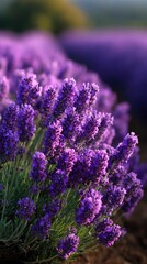 Obraz premium Lavender Garden Exploration with People and Pollinators 