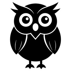 owl on white background