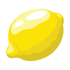 Lemon, vector illustration. Highlights, shadows, bright design.