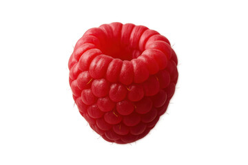 Juicy, sweet, and ripe red raspberry fruit, rich in vitamins and antioxidants, on a transparent background for easy use