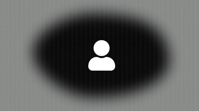 User profile icon animation in flat style, Person icon, User icon for web site. Avatar or person icon. Profile picture, portrait symbol.