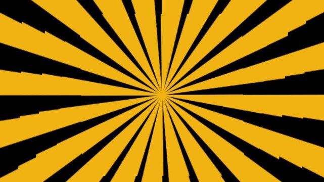 A bold rotating yellow and black sunburst pattern with strong lines, perfect for an energetic background.