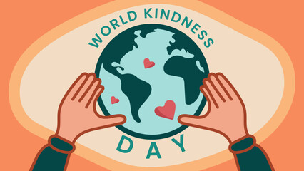 Inspirational World Kindness Day vector banner template for greeting or awareness