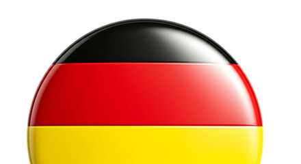 Obraz premium Glossy three dimensional german flag egg shape isolated on transparent background
