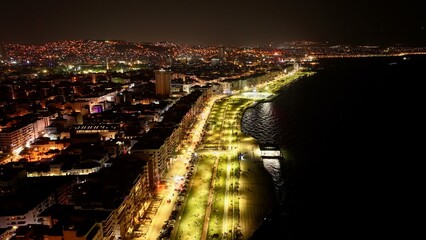 High quality landscape photo of Izmir city taken with a drone