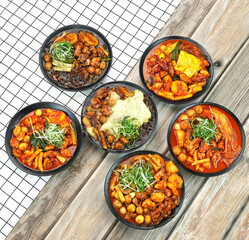 찜닭 전체 메뉴를 촬영한 모습입니다.