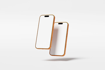 Blank phone screen  mockup - 3D Illustration