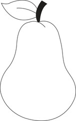 Pear fruit illustration.