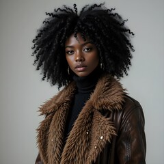 autumn clothes, sensuous fashion, autumn clothes model, warm feeling clothing coordination, AI Generative