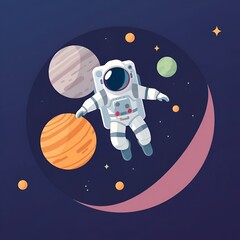 Fototapeta premium Floating Beyond Earth