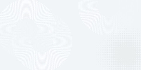 White abstract background. Modern circle lines pattern. Futuristic concept. Minimal geometric design.