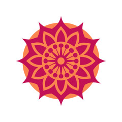 Intricate Mandala Ornament With Radial Details Vector