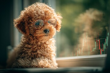 Cute canine coder: puppy enthralled by computer screen. Puppy day. Can you beat the system or will crypto beat you. Puppy delight. Crypto pros and cons.