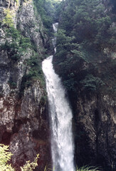 Via Mala della Lombardia, historic road along a canyon in Italy