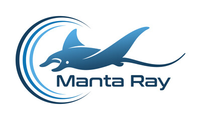 Manta logo vector illustration. Simple design hand draw isolated