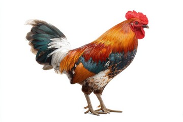 Fototapeta premium isolated rooster with a copy space
