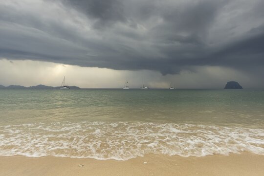 Sunset at Charlie Beach, Koh Mook Island, Andaman Sea, Thailand, Southeast Asia