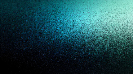 Noise texture grainy gradient dark background, blue green black wide banner backdrop, copy space Stock Illustration