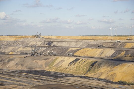 Hambach open-cast lignite mine, Rhine-Erft district, North Rhine-Westphalia, Germany