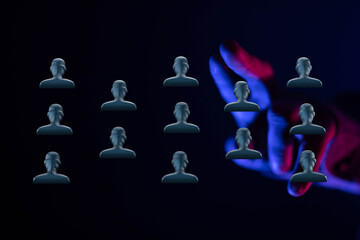 Abstract conceptual image depicting digital connections, networking, and the concept of community. Illustrating modern technology and communicat