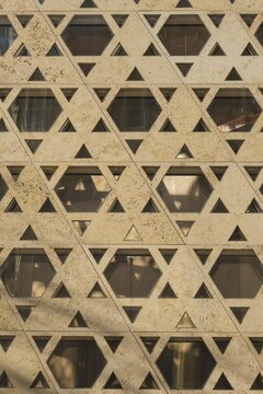 Star of David, hexagram symbol, New Synagogue, Ulm, Baden-Wuerttemberg, Germany