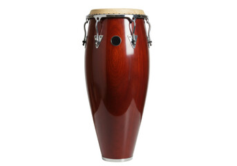 Isolated conga drum, a percussion instrument with rich tones for Latin American music