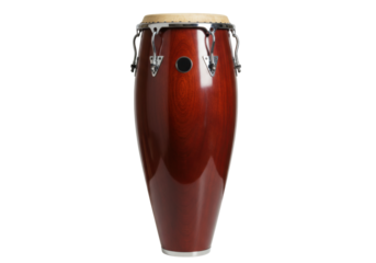 Isolated conga drum, a percussion instrument with rich tones for Latin American music