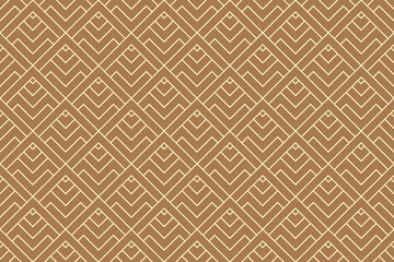 Abstract geometric pattern. A seamless vector background. Golden and brown ornament. Graphic modern pattern. Simple lattice graphic design