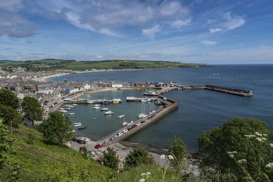 The harbour of Stonehaven, Kincardineshire, Scotland, Great Britain